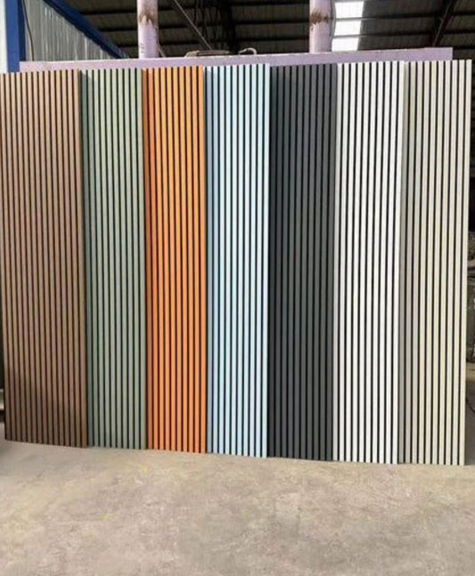 Premium Acoustic Slatted Wall Panel – Multiple Colours